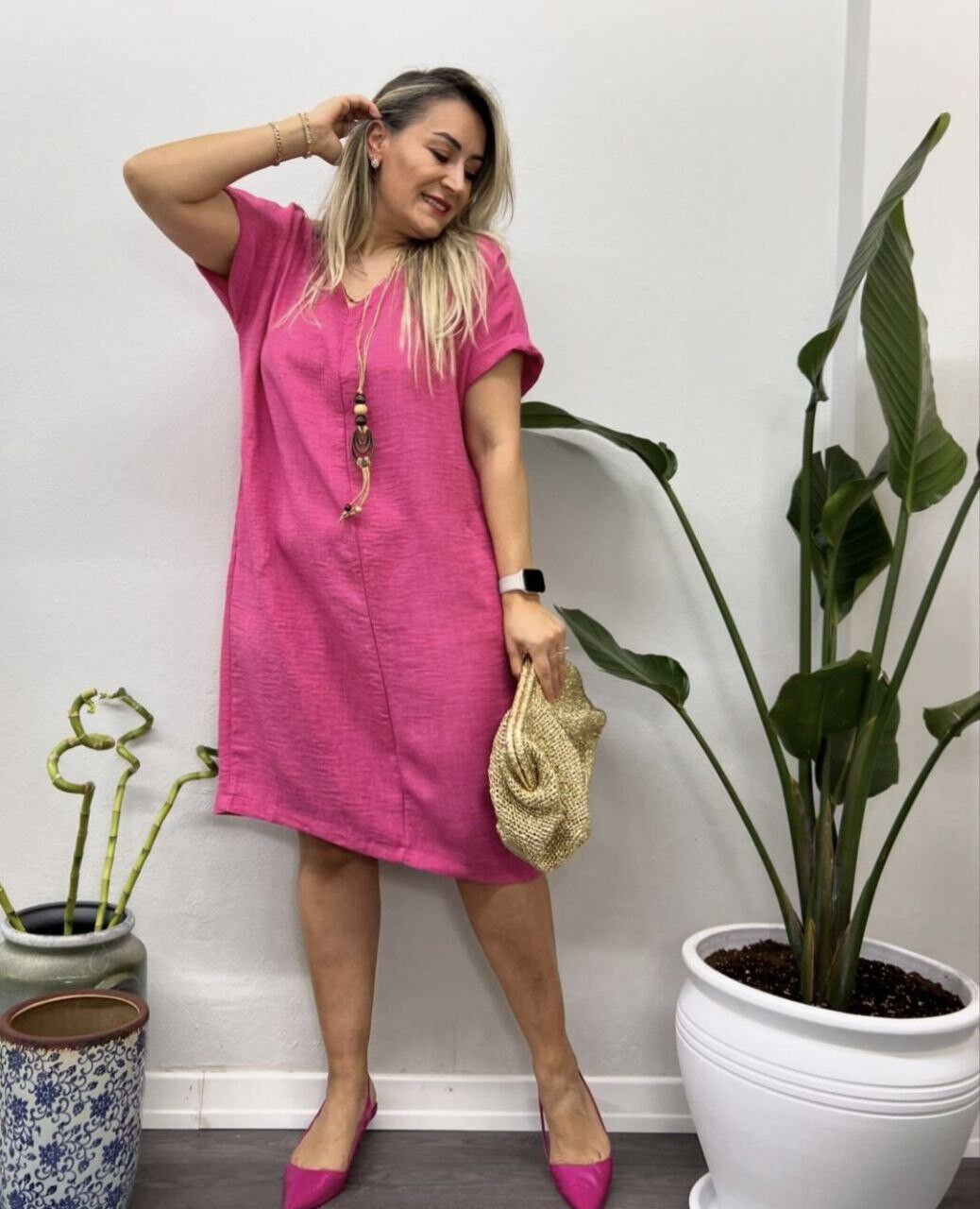 Жіночий сарафан з льону віскозного жатого